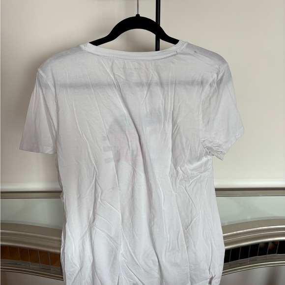 Tommy Hilfiger White Cotton Blend T-Shirt - Picture 4 of 4
